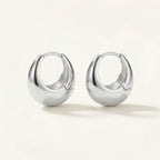 Noelle — Bold Silver Hoop Earrings