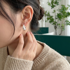 Noelle — Bold Silver Hoop Earrings