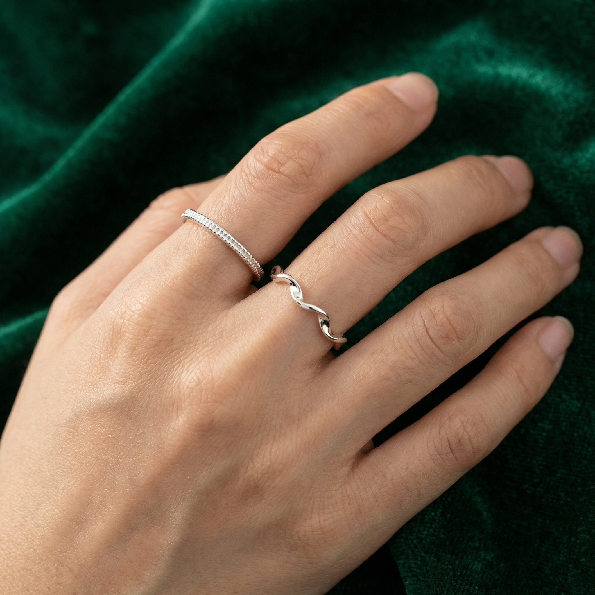 Elowen — Open Silver Rings