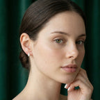 Celestine — Teardrop Silver Studs