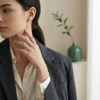 Celestine — Teardrop Silver Studs