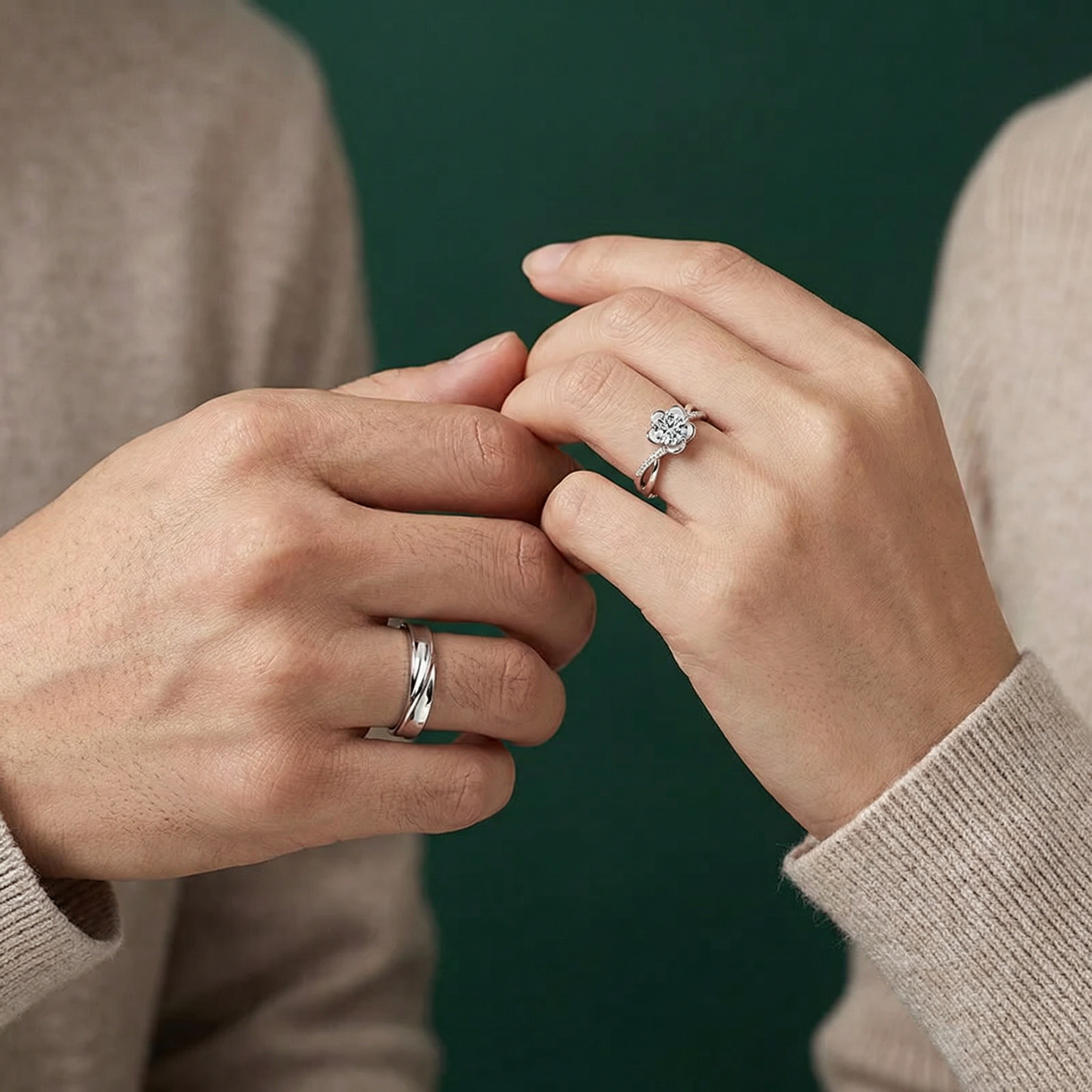 Seraphine — Floral Zirconia Open Ring