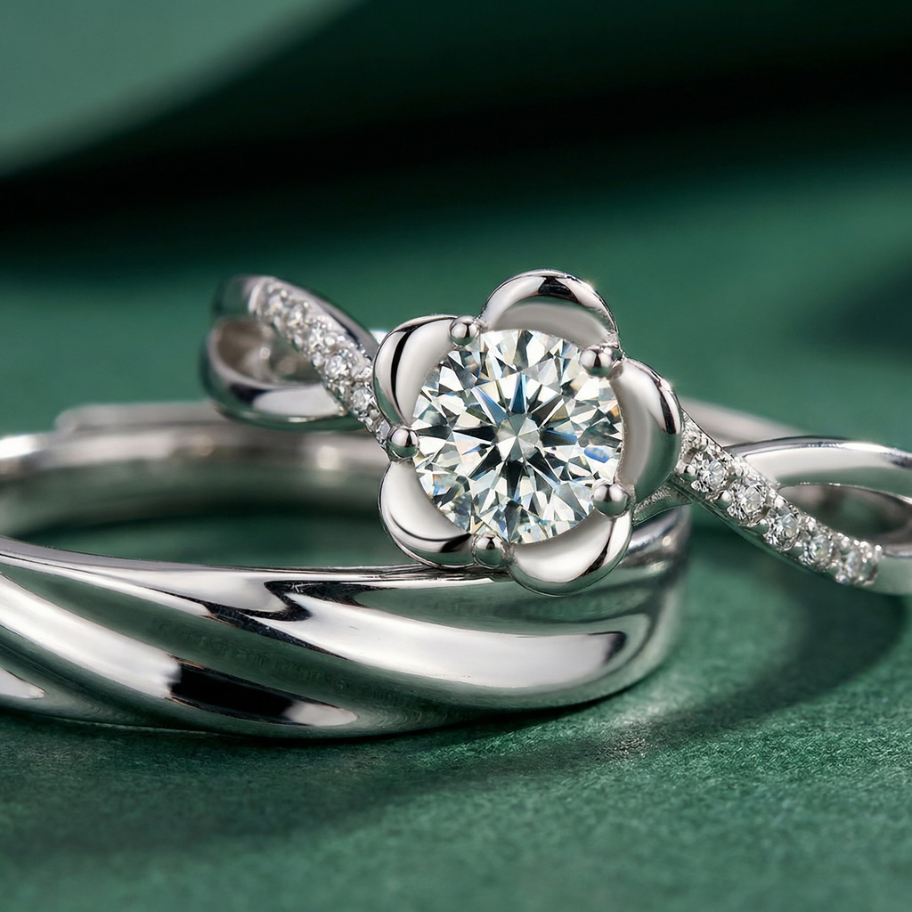 Seraphine — Floral Zirconia Open Ring