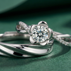 Seraphine — Floral Zirconia Open Ring