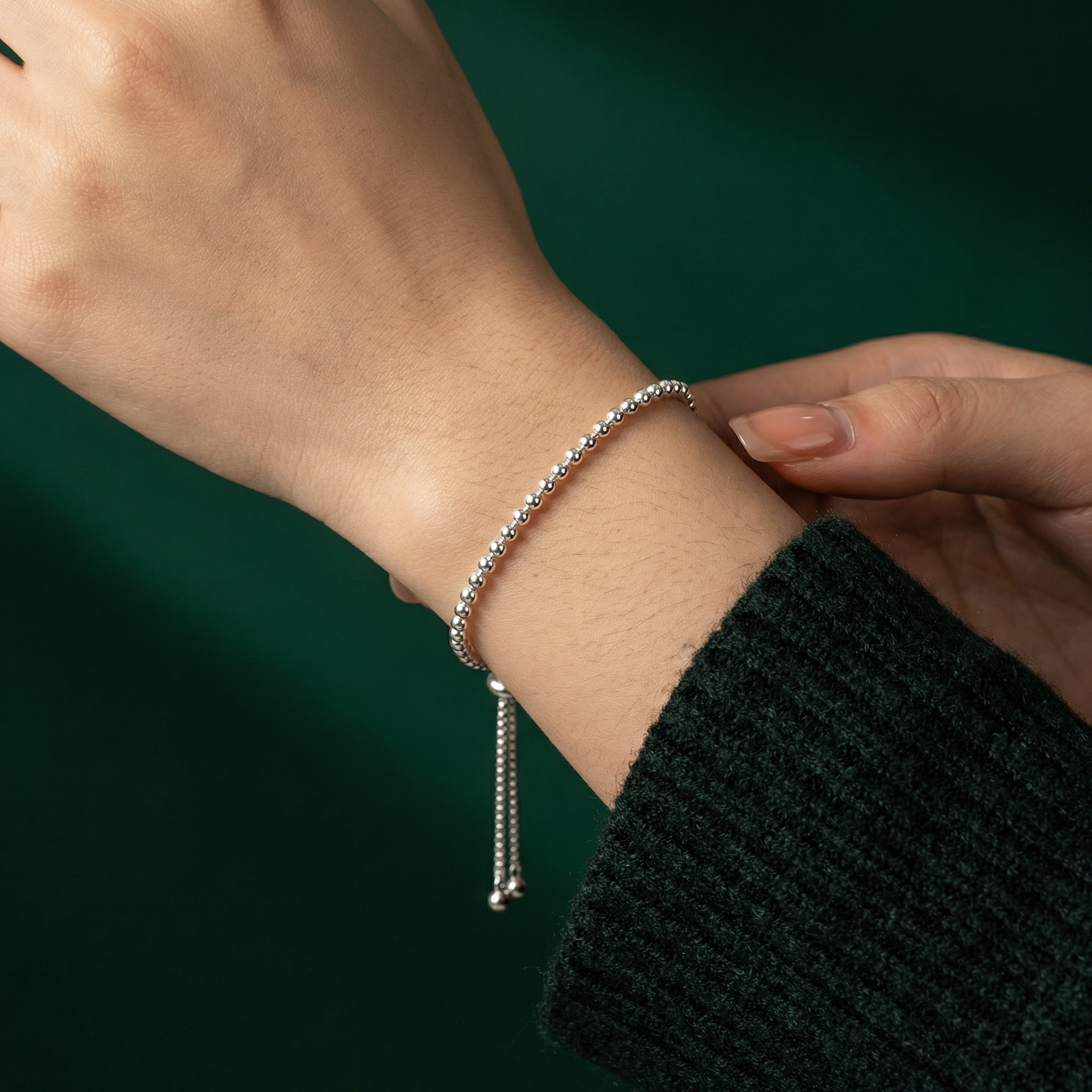 Elara — Beaded Adjustable Small Bracelet