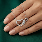 Amour — Infinity Heart Silver Necklace