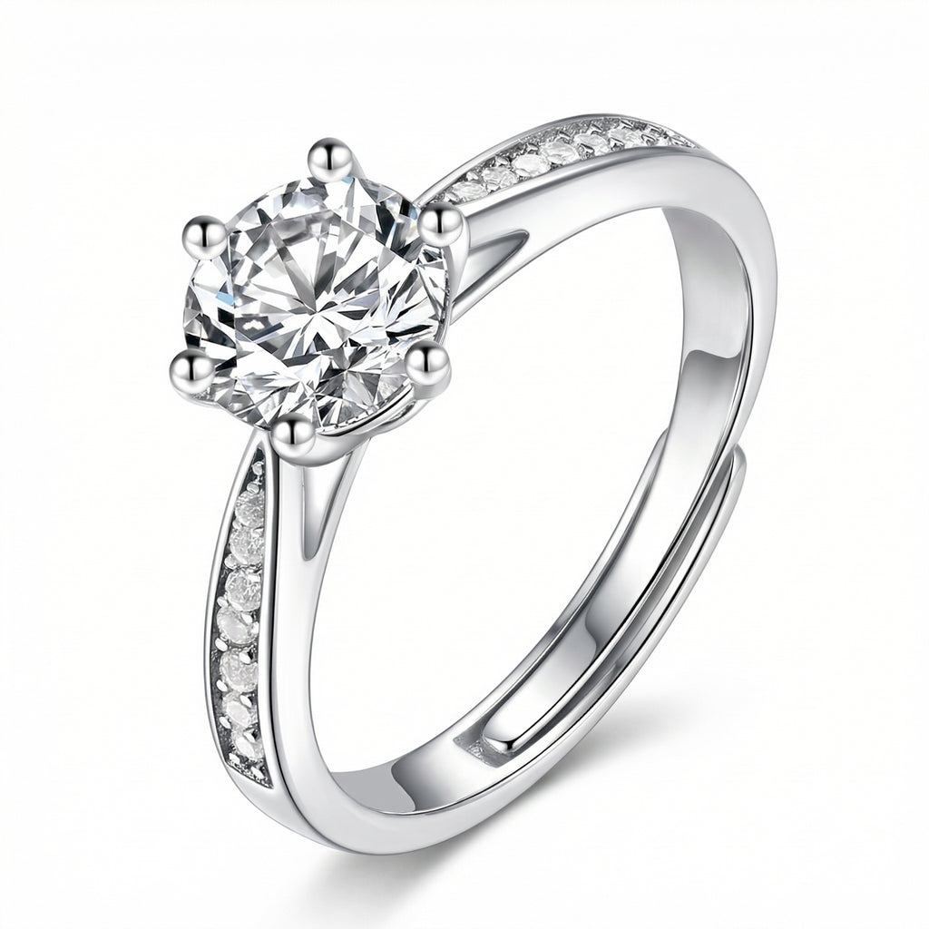 Solenne — Moissanite Solitaire Ring