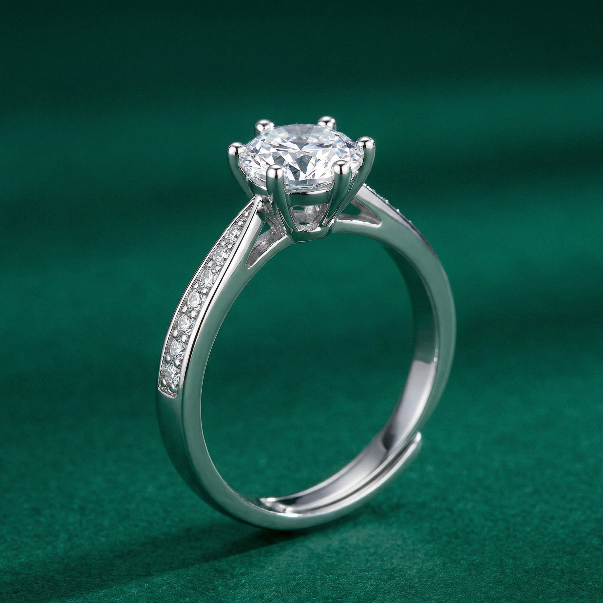 Solenne — Moissanite Solitaire Ring