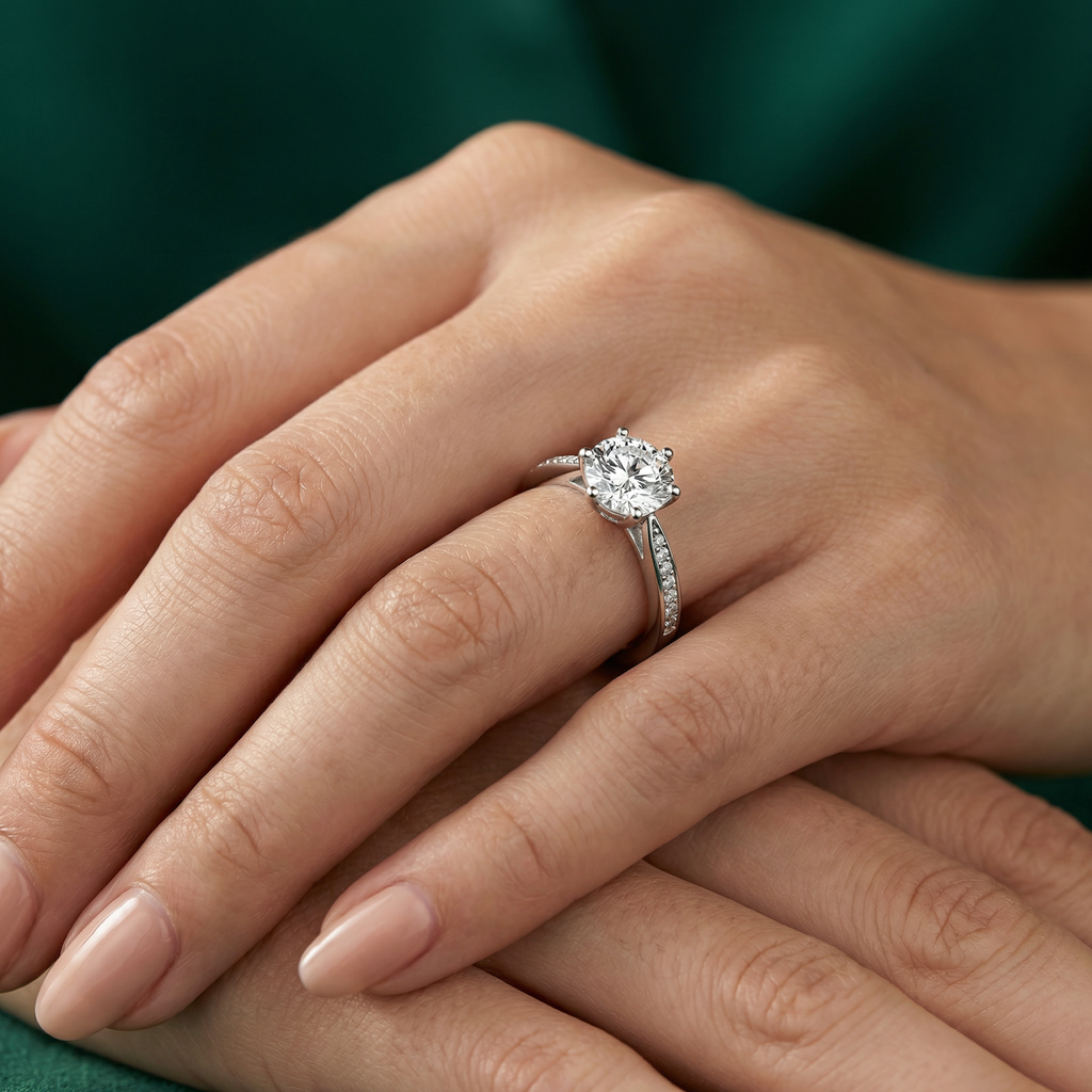 Solenne — Moissanite Solitaire Ring