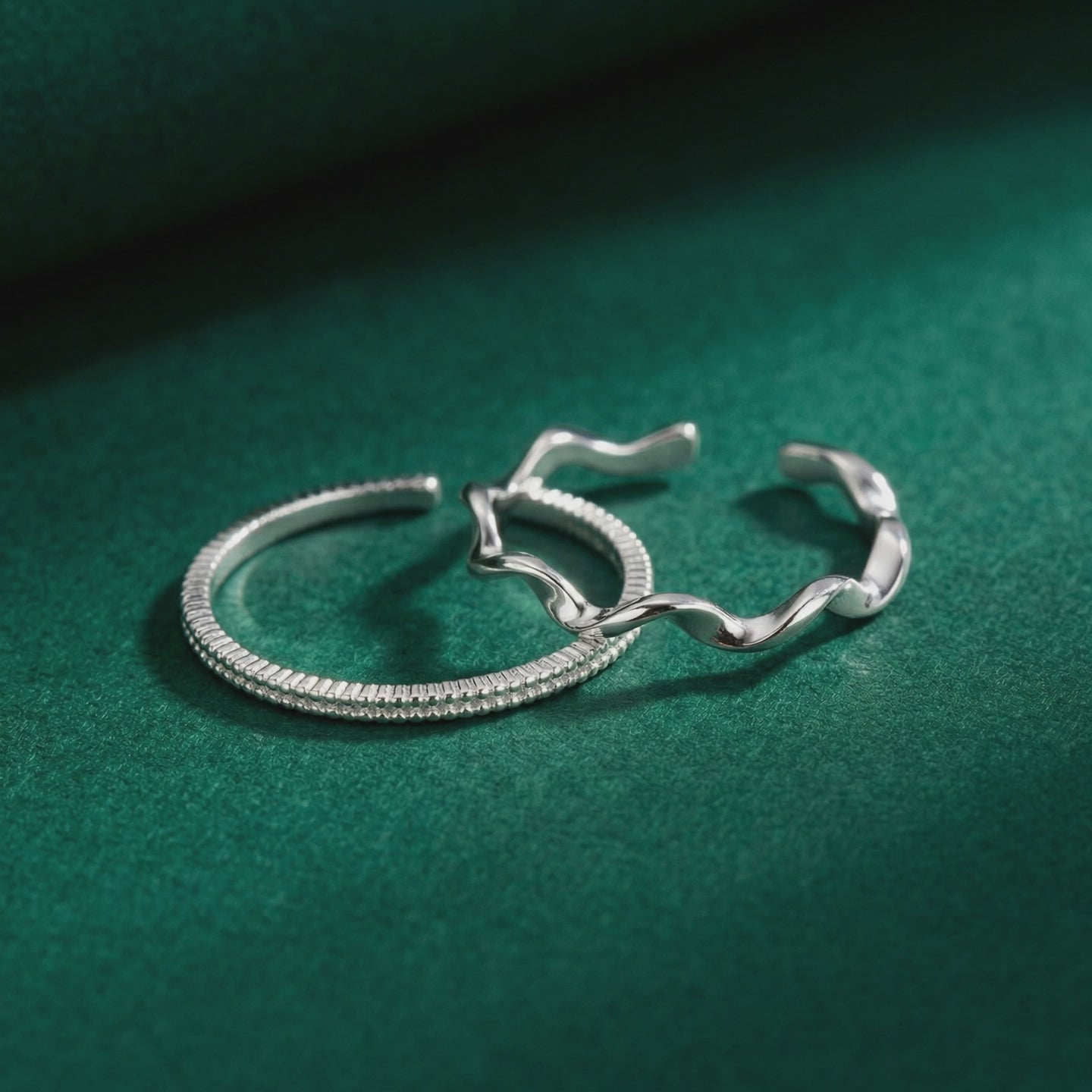 Elowen — Open Silver Rings