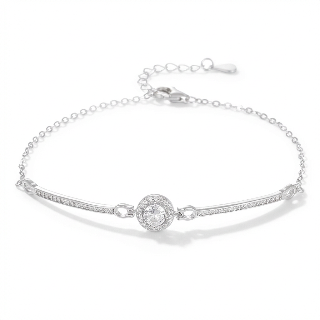 Solene — Halo Zircon Bracelet