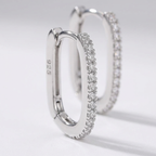 Aveline — Pavé U-Hoop Earrings