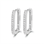 Aveline — Pavé U-Hoop Earrings