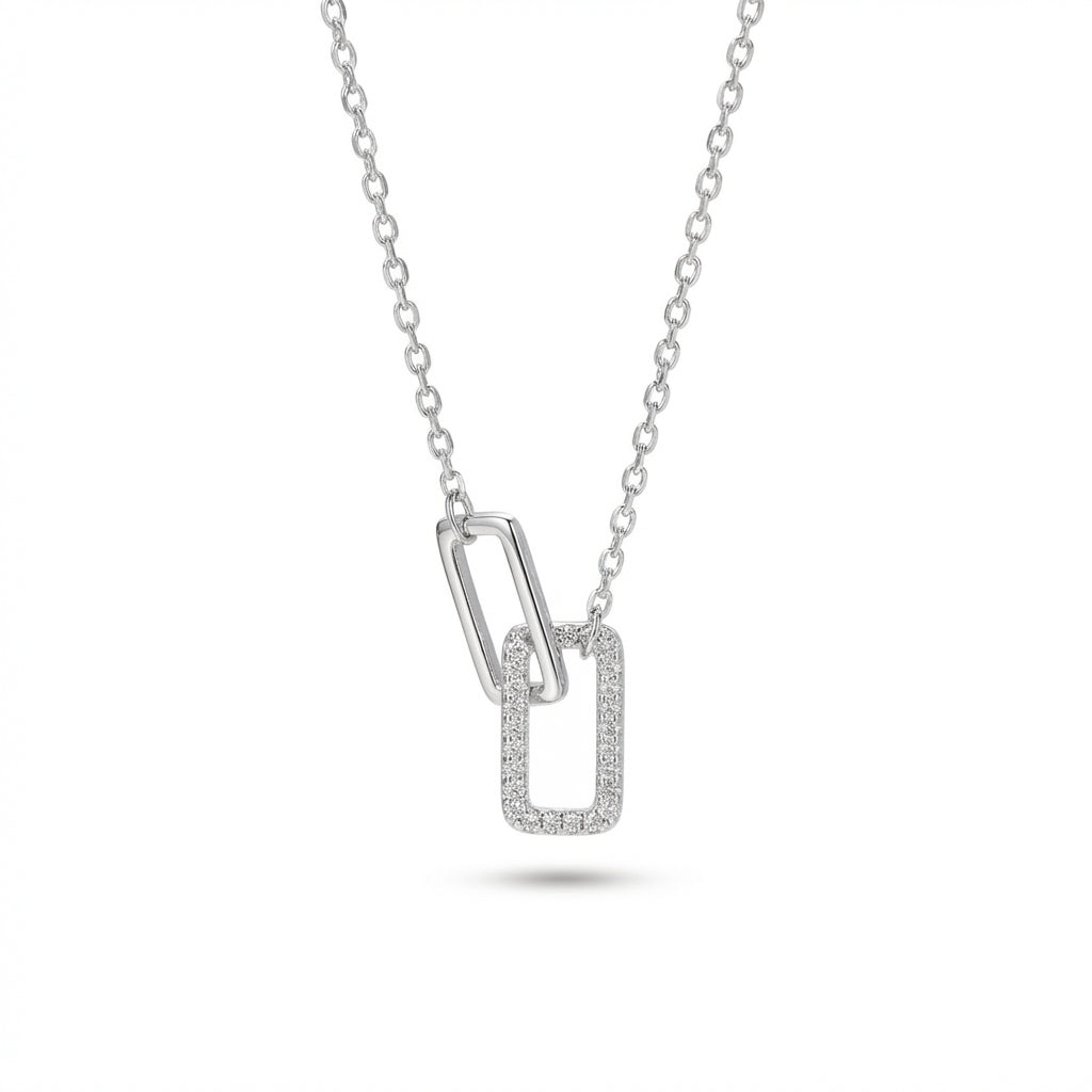 Celestia — Double Link Pavé Necklace