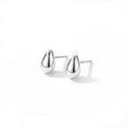 Celestine — Teardrop Silver Studs