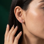 Aveline — Pavé U-Hoop Earrings