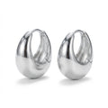 Noelle — Bold Silver Hoop Earrings