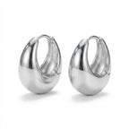 Noelle — Bold Silver Hoop Earrings