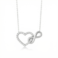 Amour — Infinity Heart Silver Necklace