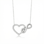 Amour — Infinity Heart Silver Necklace