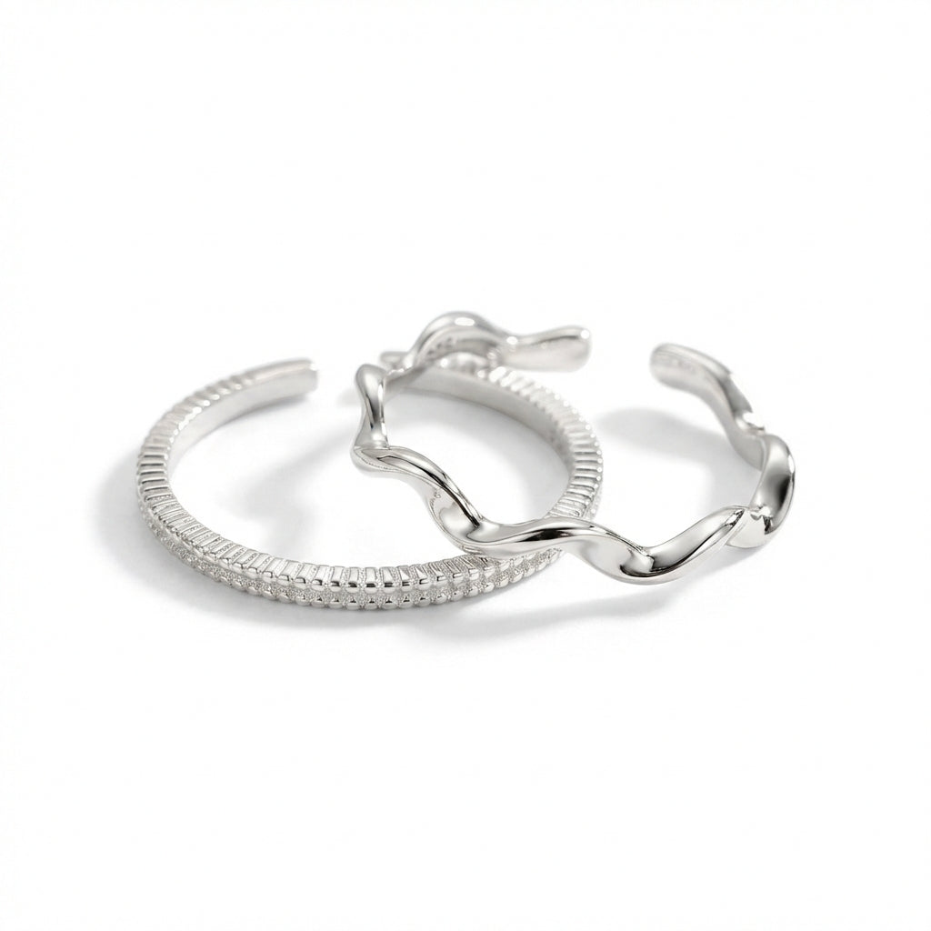 Elowen — Open Silver Rings