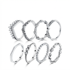 Aurielle — Silver Stacking Rings Set